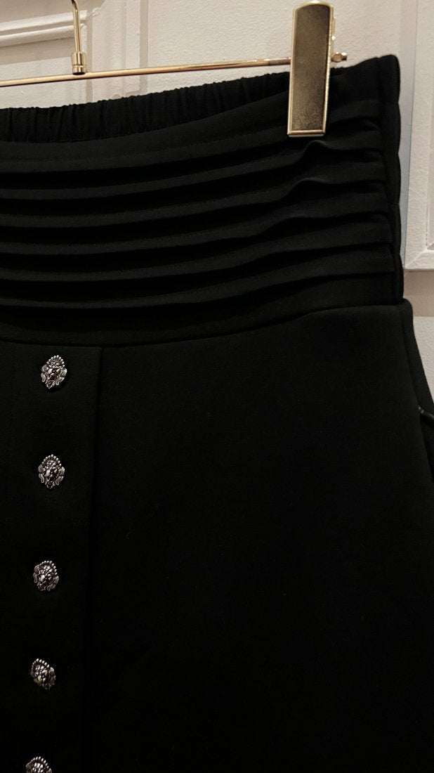"Flight Jersey A-Line Skirt" Noir