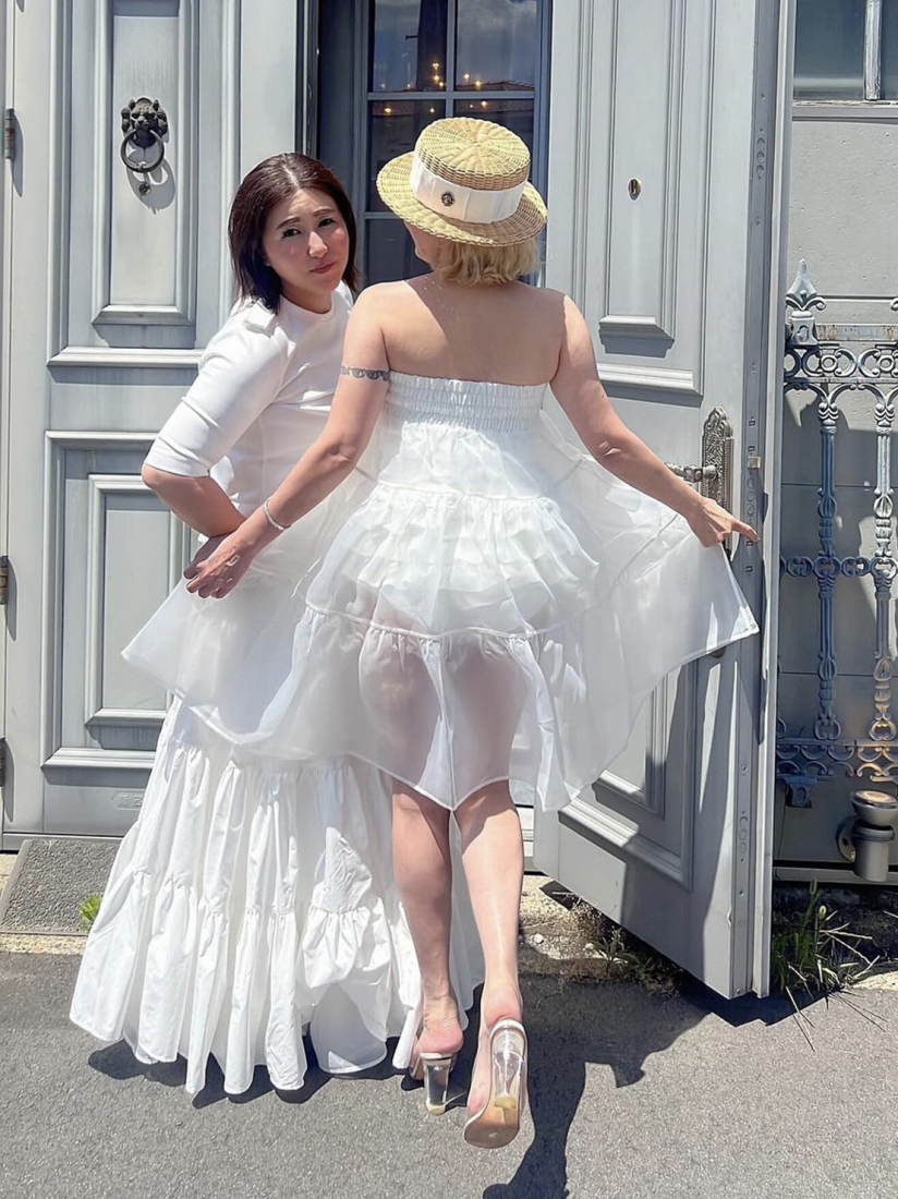 "The Tuxedo Tough ~ Pettico 2-way skirt, tough" long