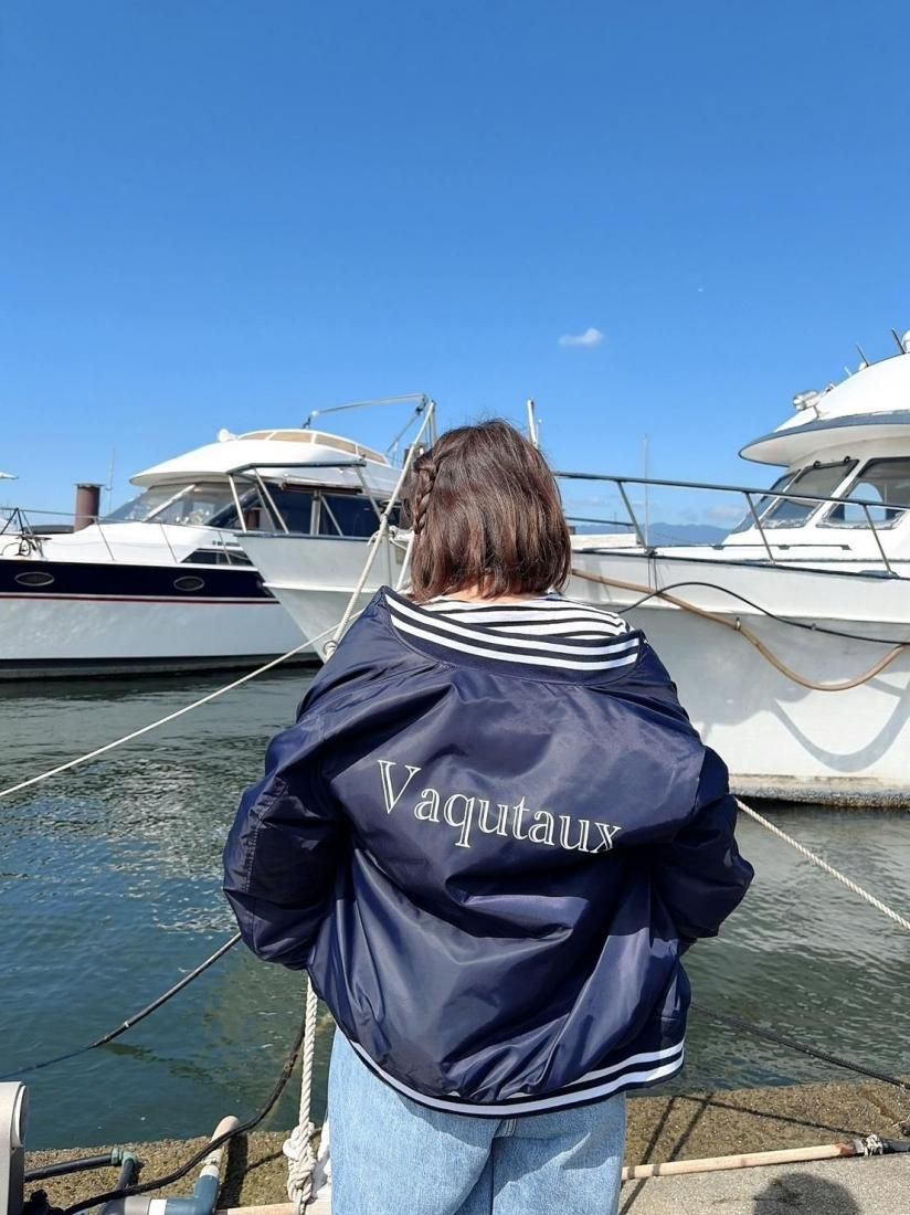 『vaqutaux laundry LOGO STADIUM JACKET～ロゴスタジャン～』