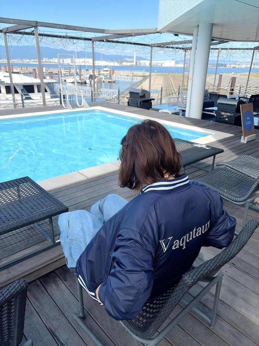 『vaqutaux laundry LOGO STADIUM JACKET～ロゴスタジャン～』