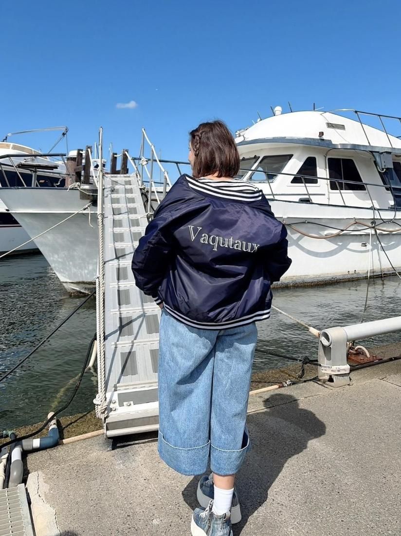 『vaqutaux laundry LOGO STADIUM JACKET～ロゴスタジャン～』