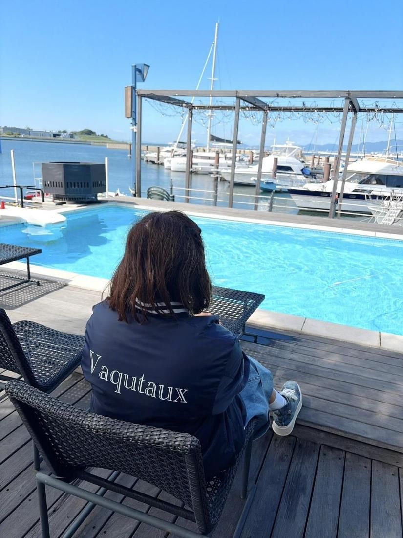『vaqutaux laundry LOGO STADIUM JACKET～ロゴスタジャン～』