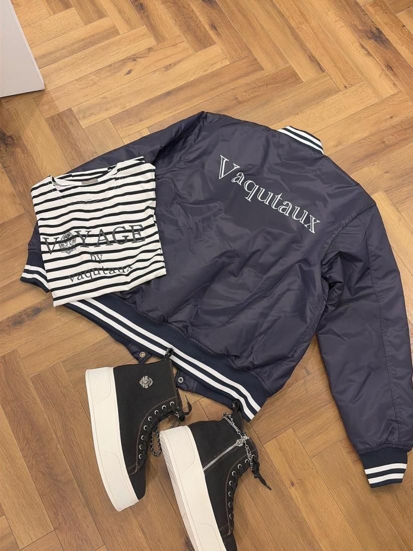 『vaqutaux laundry LOGO STADIUM JACKET～ロゴスタジャン～』